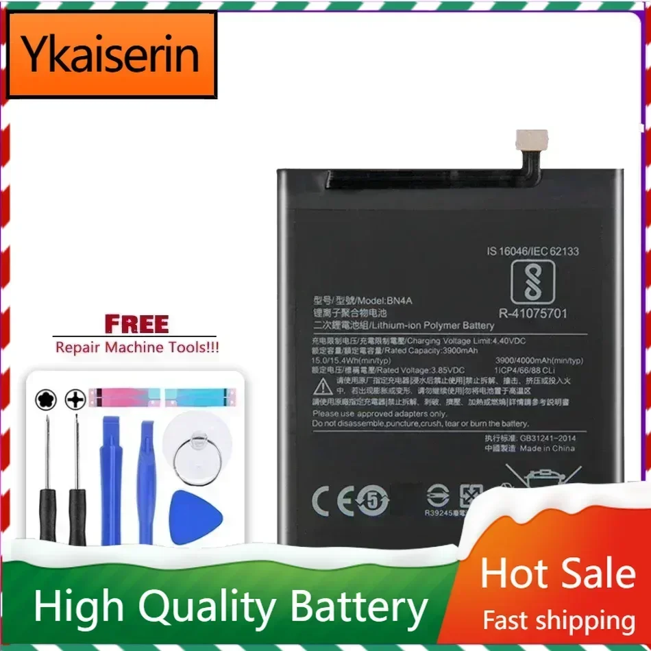 Фото Аккумулятор BN4A 4000 мАч для Xiaomi Redmi Note 7 Pro Note7 M1901F7C, аккумулятор для телефона, гарантия на складе, быстрая доставка №1