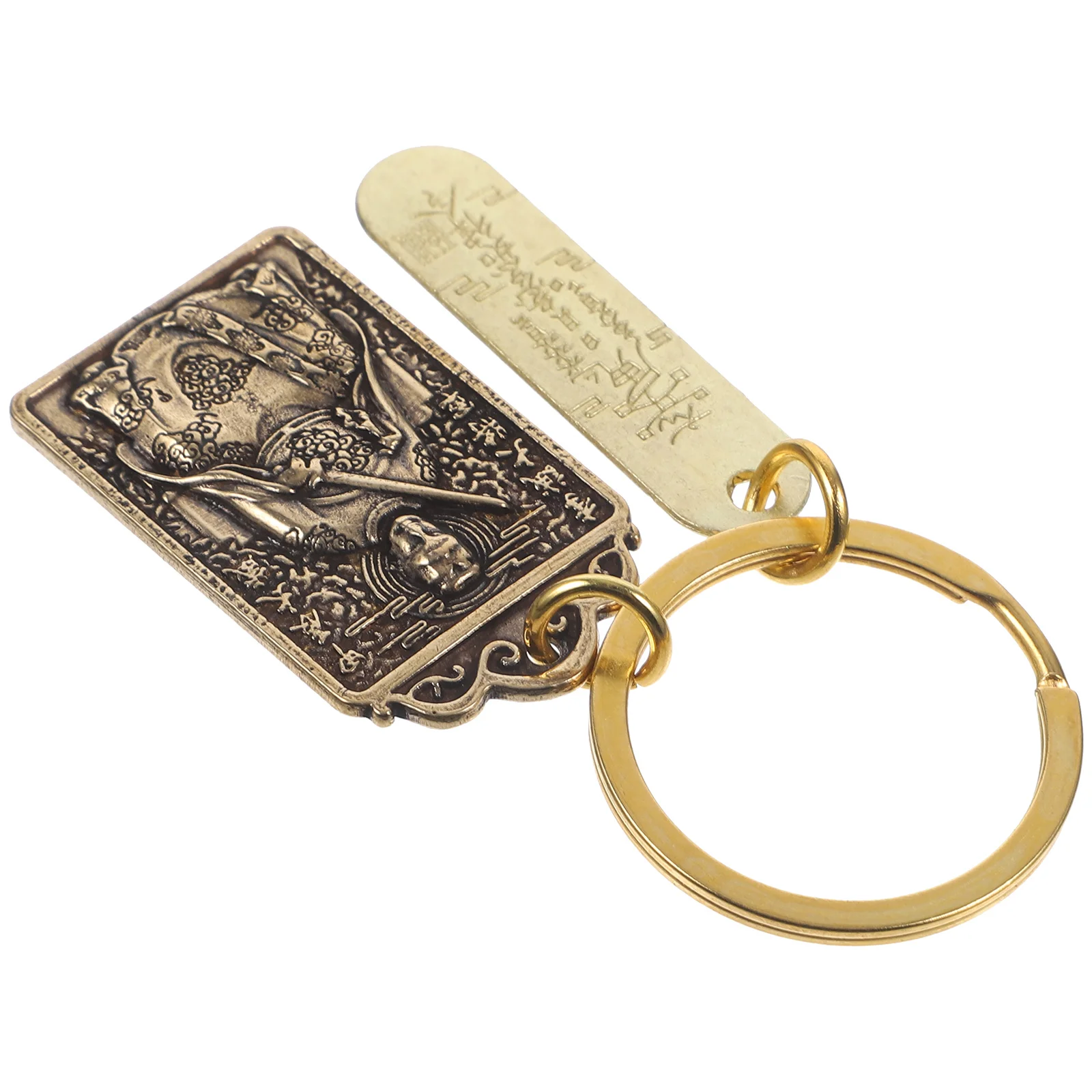 

Chinese Style Keychain Pendant Taisui Card Hanging Pendant Key Ring Pendant Key Chain Decor