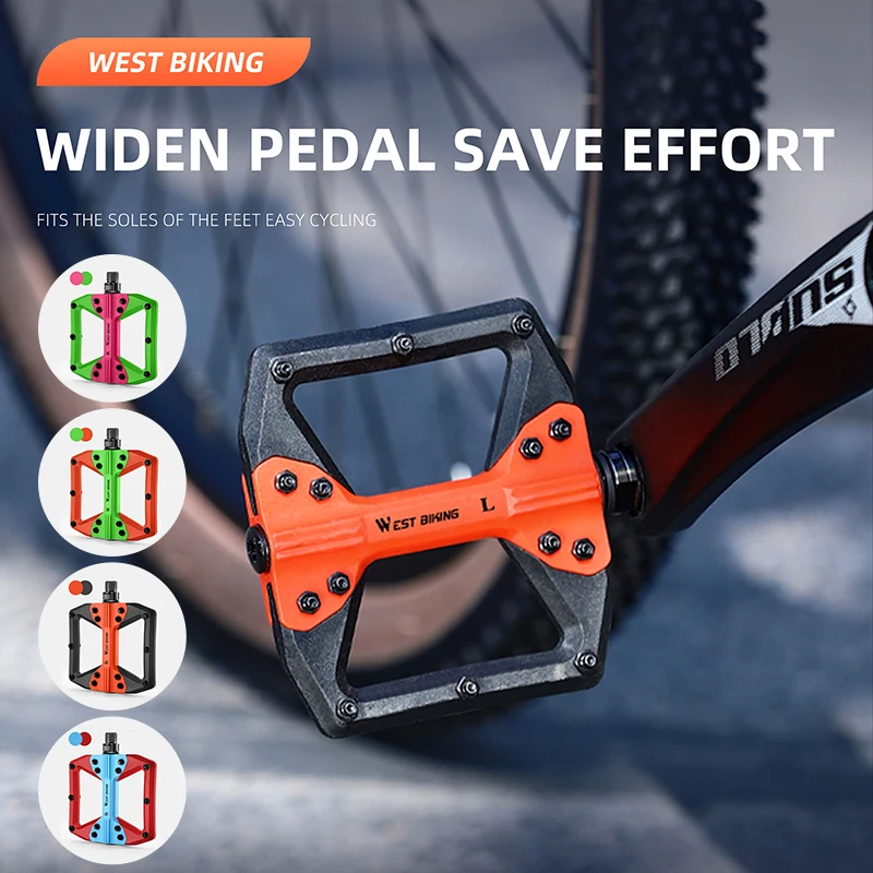 

Велосипедные аксессуары, педаль с герметичными подшипниками из нейлонового материала, Нескользящие, для горных велосипедов, шоссейных велосипедов, гоночных велосипедов