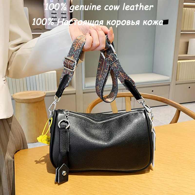 

Luxury Soft Genuine Leather Tote Bag Women Handbag 2023 New Brand Women Shoulder Crossbody Bag Cowhide Female Messenger Bags