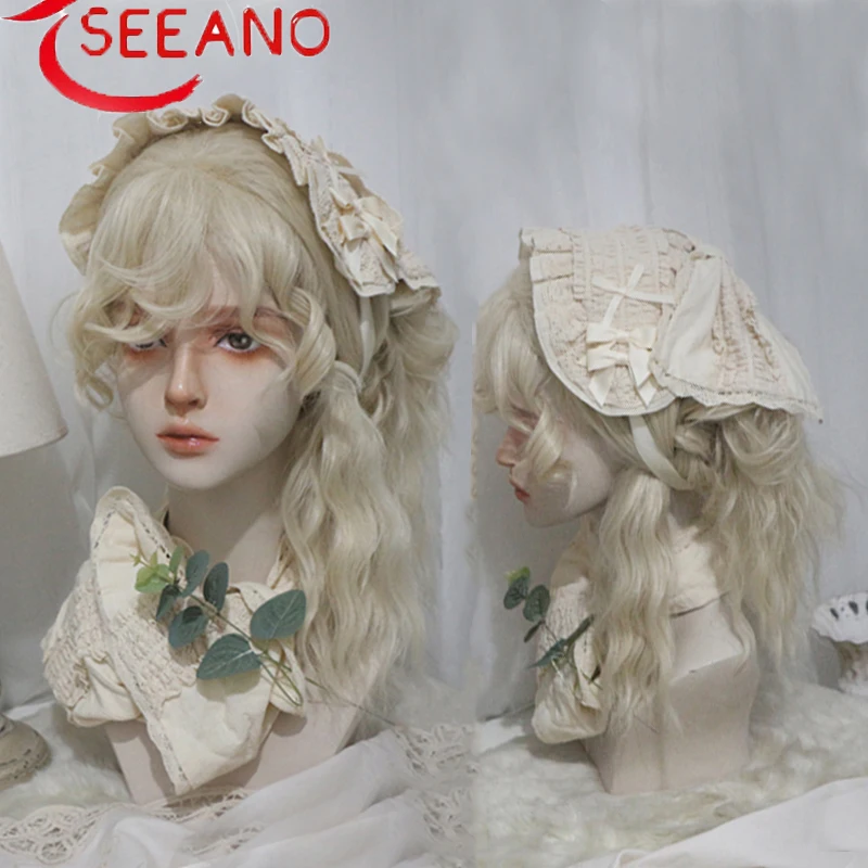 

Искусственный длинный женский парик SEEANO длиной 48 см с челкой