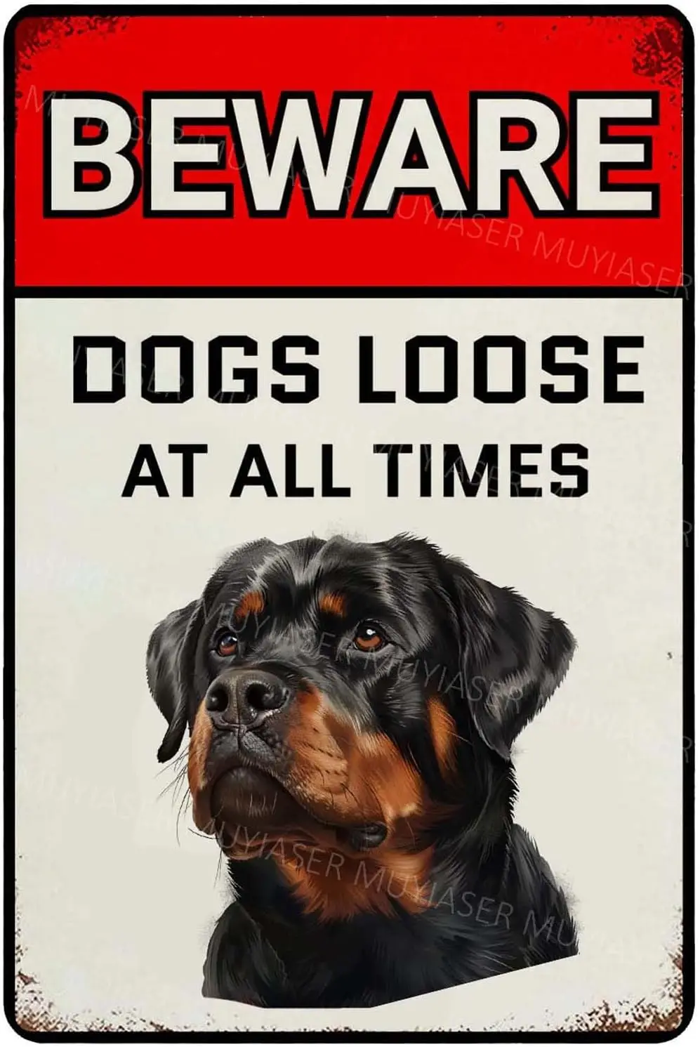 Bewre Of Dogs Loose t ll Tme Sgn Rottweler Wrnng lumnum Metl Tn Sgns Outdoor Yrd For Fence Home Ktchen Frm