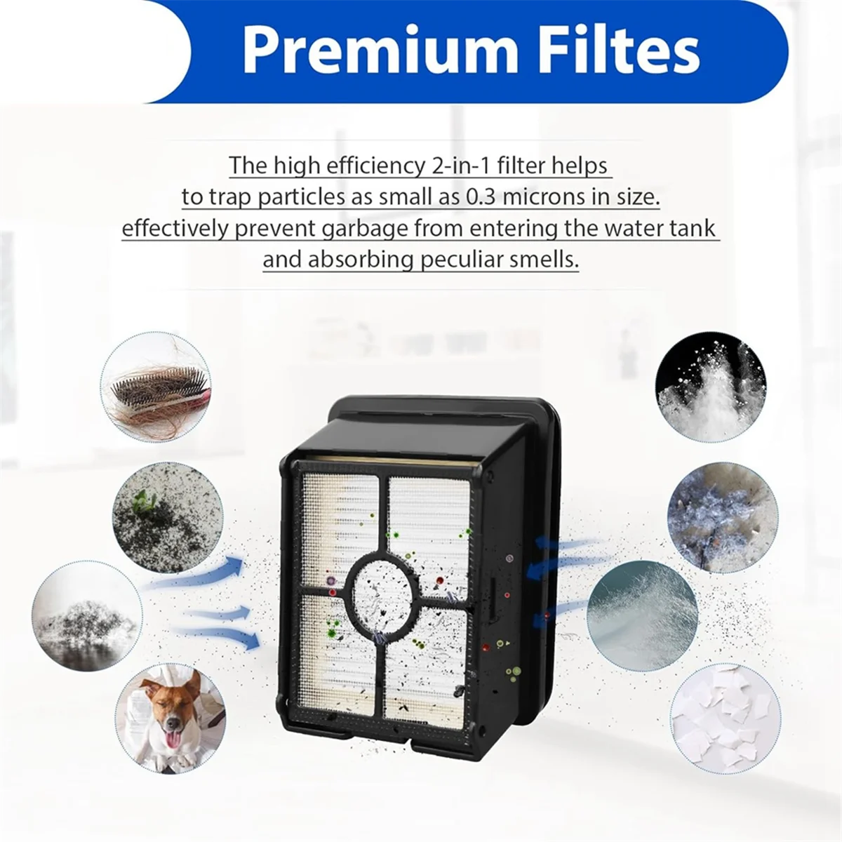 Набор роликовых фильтров HF3 подходит для беспроводного влажного/сухого пылесоса