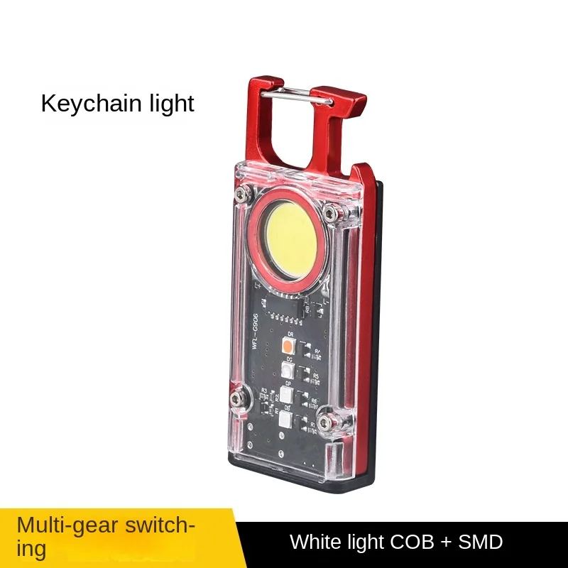 800mah Keychain Light Outdoor Carabiner Mountaineering Portable Camping Lantern Bottle Opener Multi-Functional Emergency Lamp