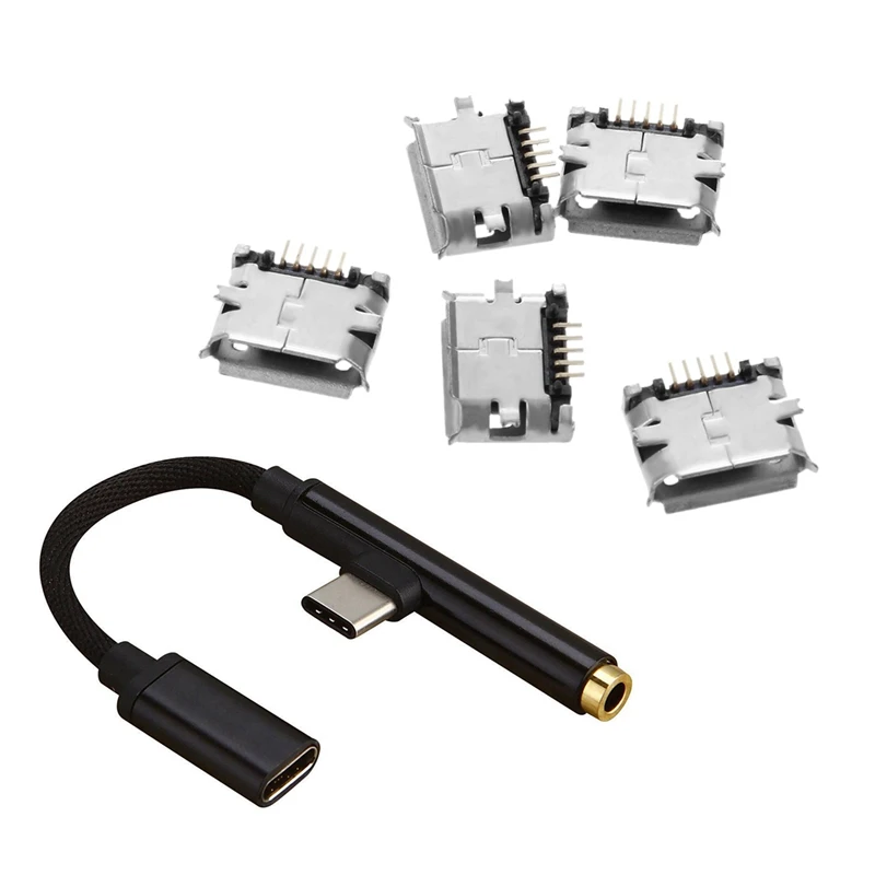 

5 шт., разъем Micro-B USB «мама»