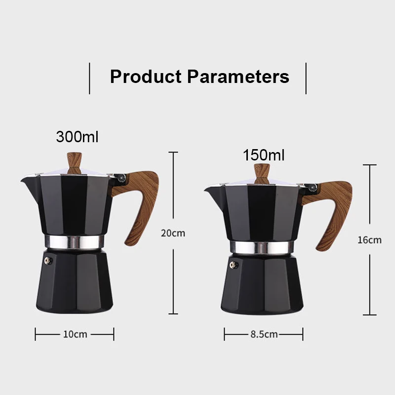 Котелок Moka итальянская кофемашина эспрессо алюминиевая гейзерная кофеварка