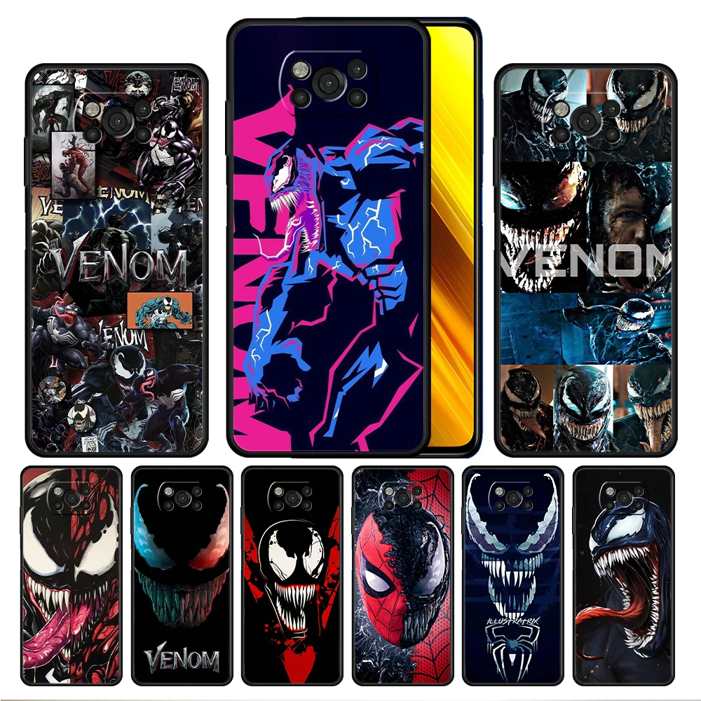 

Marvel Venom And Spiderman Case Cover for Xiaomi Poco X3 NFC X4 F1 F2 F3 Redmi Note 9s 9 8 8T 10 11S Pro Casing Official