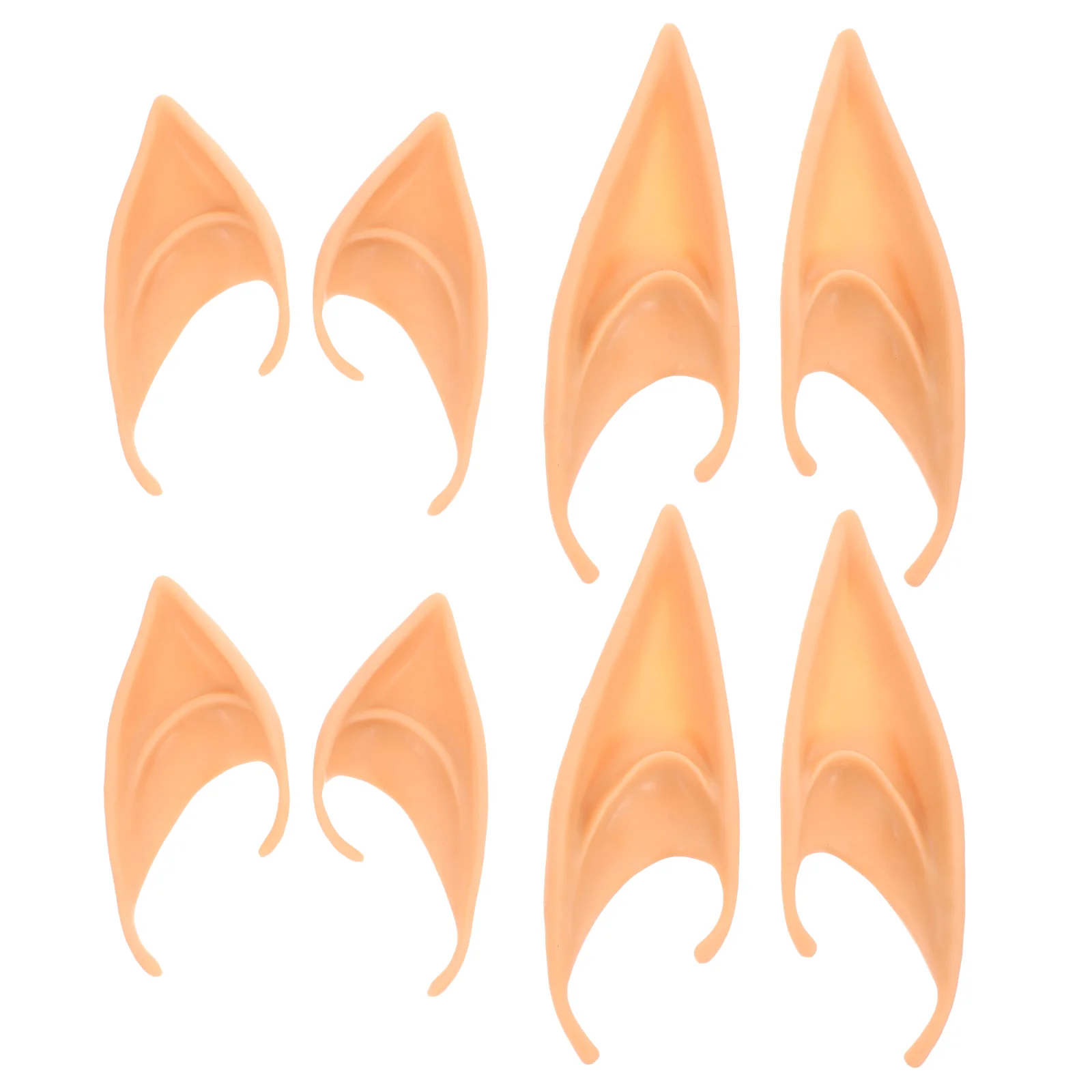 

4 Pairs Vampire Costume Elf Ears Fairy Prop Halloween Party Cosplay Mask Silica Gel Masquerade Accessories Miss