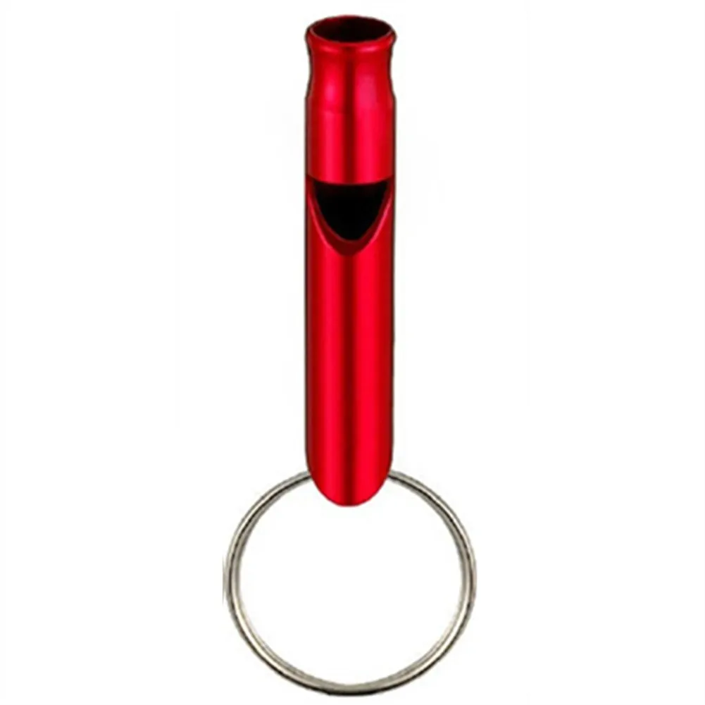 

Hiking Keychain Whistle Outdoor 1pc Training 45*8mm Aluminum Alloy Distress Feeding Helper Pet Survival For Birds