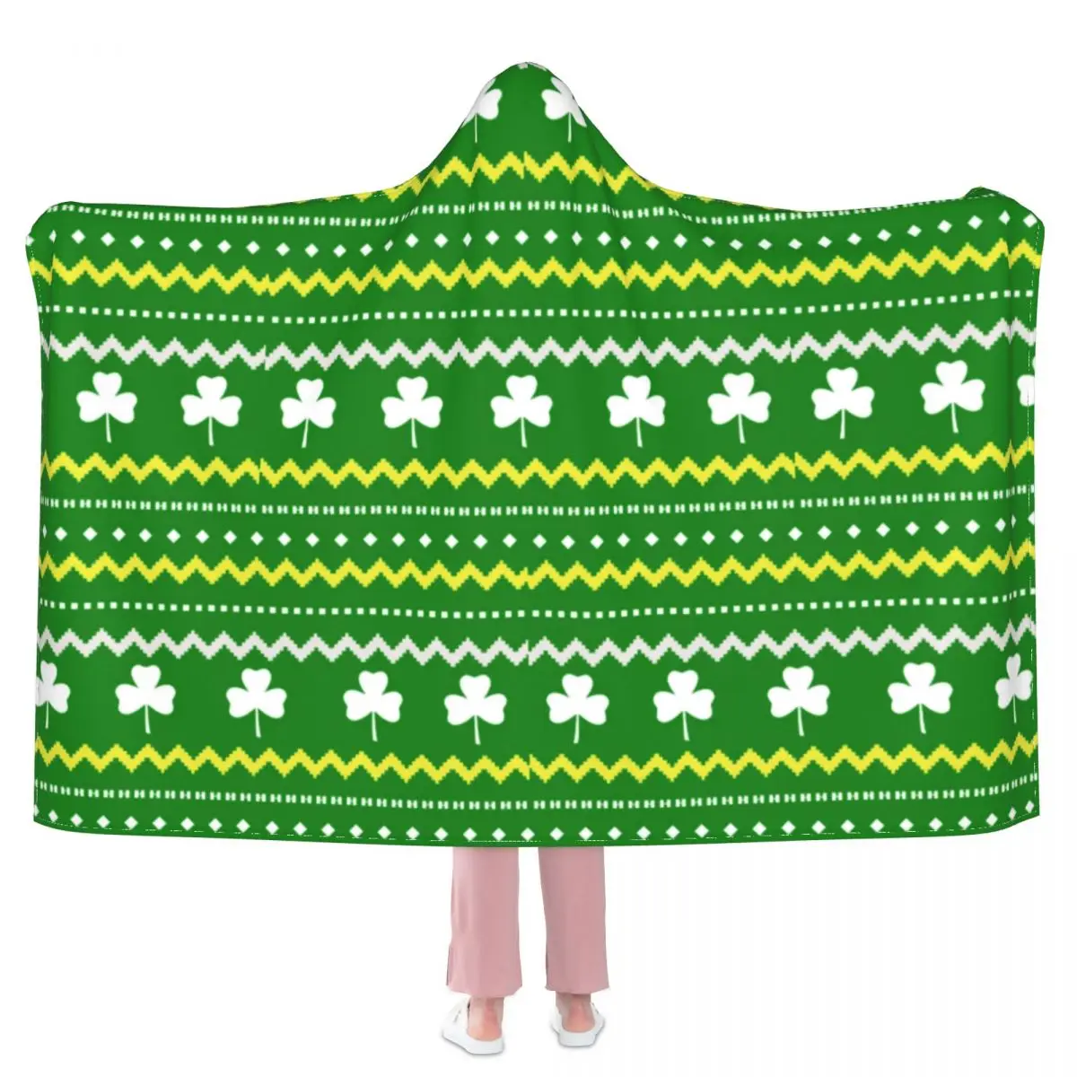 Одеяло на день St paфокусов винтажное Флисовое одеяло с капюшоном яркий остров