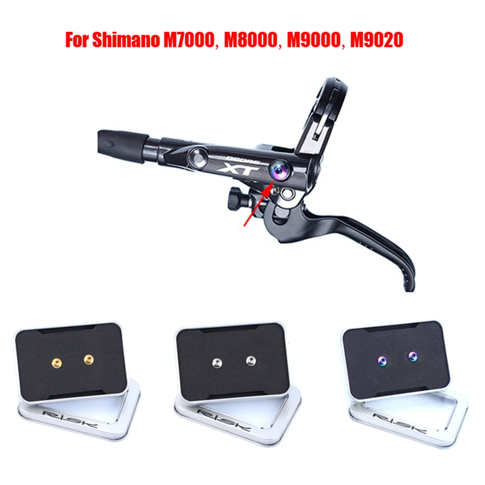 2pcs Bicycle Brake Lever Screws M5 Titanium Alloy Screw For Shimano XT SLX Zee Deore Split Oiler Cover Screws Bike Spare Parts