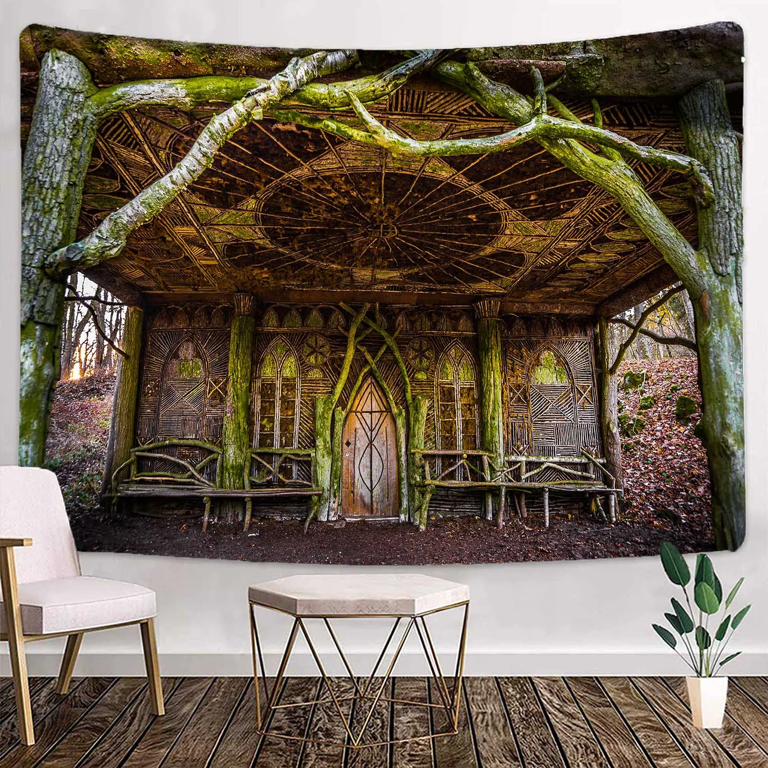 

Nature Tapestry Wall Hanging Scenery Room Decor Aesthetic Boho Print Polyester Tapestries Bedroom Dorm Decoration Magic Blanket