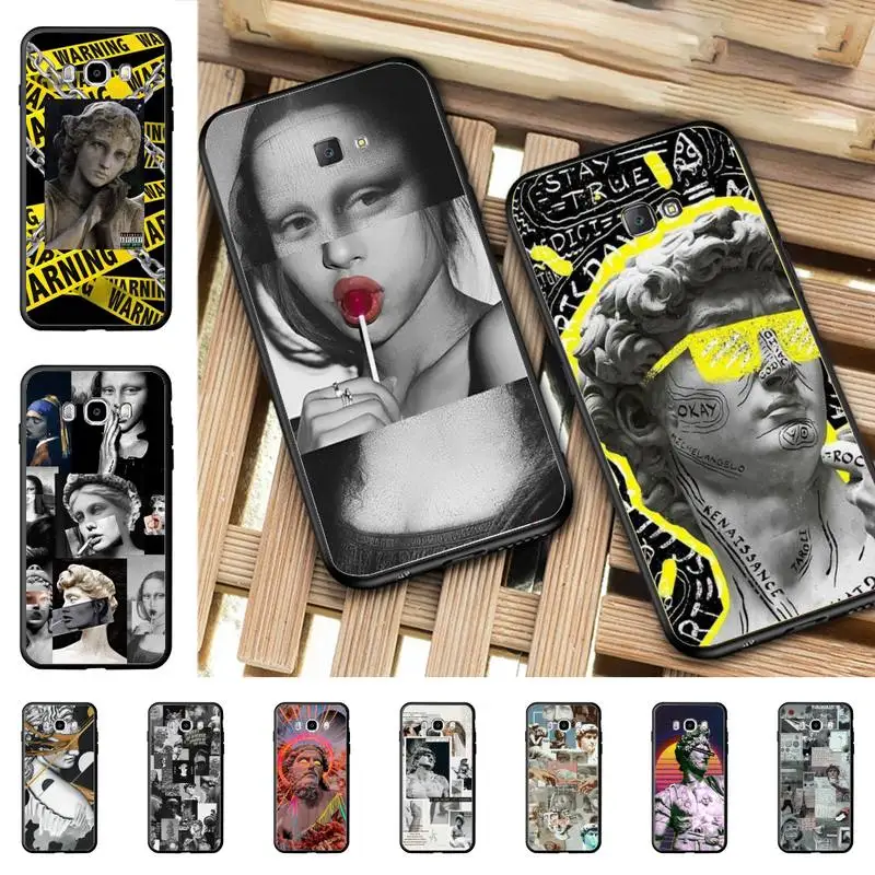 

Art Aesthetic Statue David Mona Lisa Phone Case for Samsung J 2 3 4 5 6 7 8 prime plus 2018 2017 2016 core