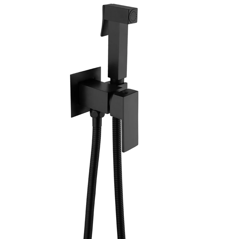 

Brass Square Bidet Bathroom Hand Shower Bidet Toilet Sprayer Hygienic Shower Bidet Tap Wall Mounted Bidet Faucet Set