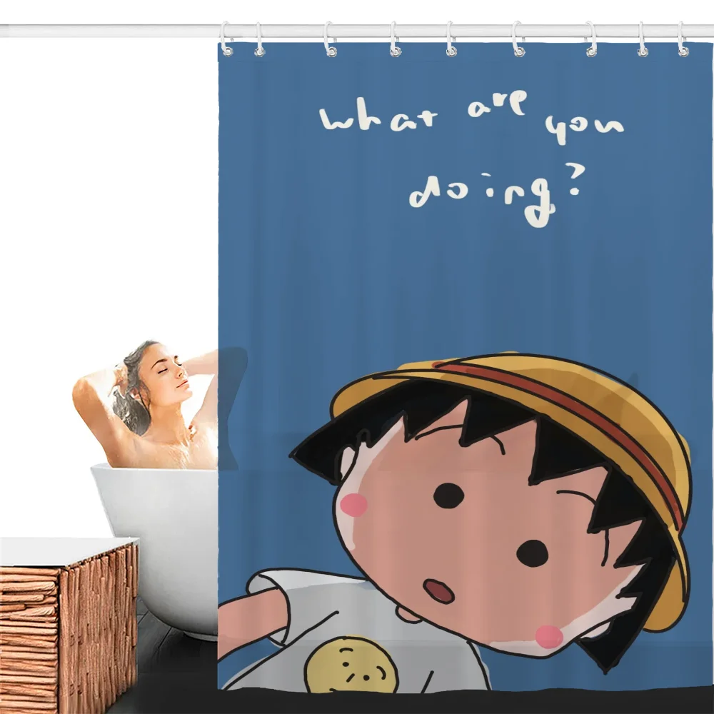 Водонепроницаемая Занавеска Для Душа Ванной Комнаты Домашний Декор Chi-bi Maruko