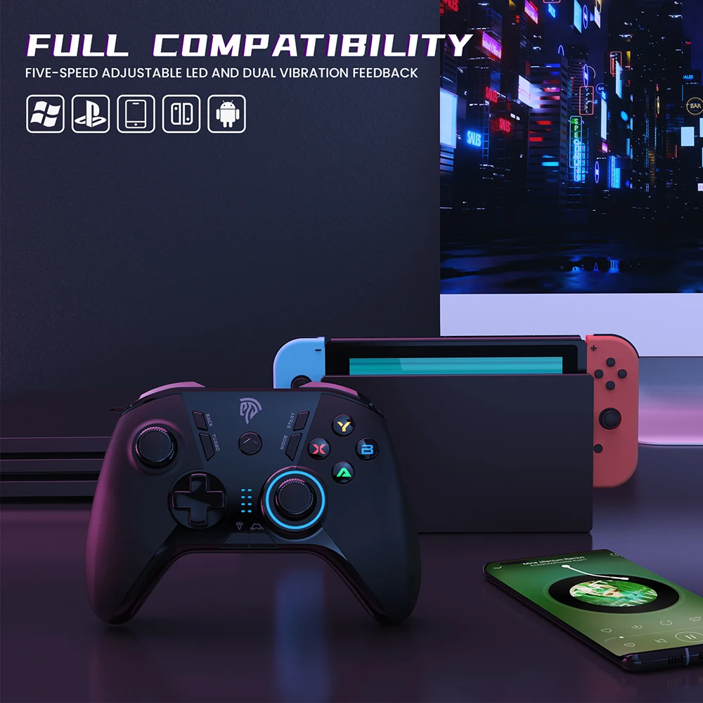 Беспроводный геймпад для ПК PS3 Nintendo Switch ноутбуков Windows телефонов ТВ-приставок
