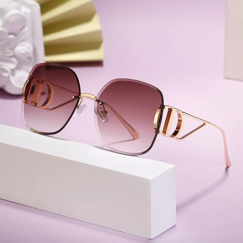 Роскошные модные женские солнцезащитные очки большого размера D брендовые