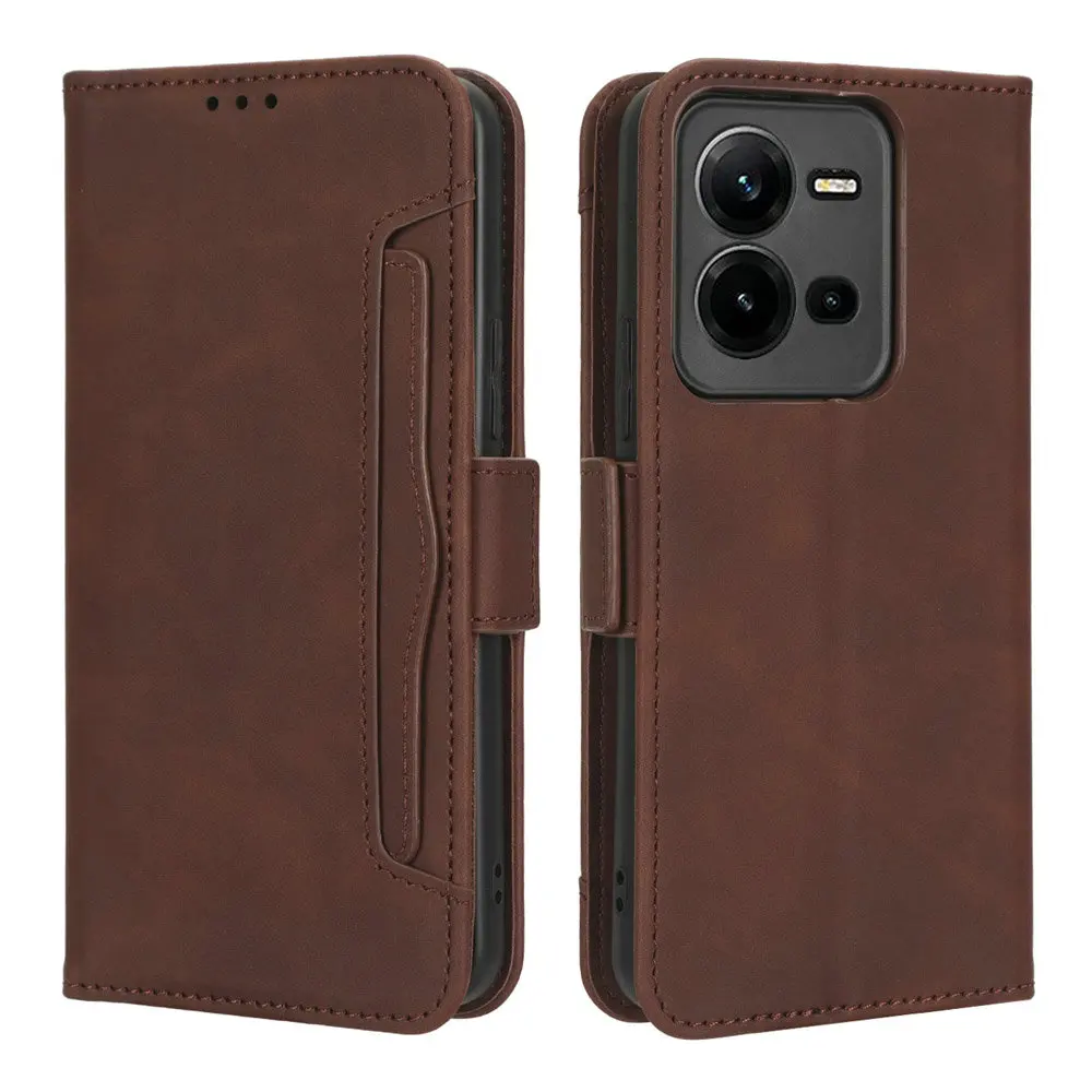 

For Vivo X80 Lite X60 Pro 5G Premium Case Removable Card Slot Wallet Shell Funda Vivo X70 Pro Plus 60 X 80 70 Leahter Flip Cover