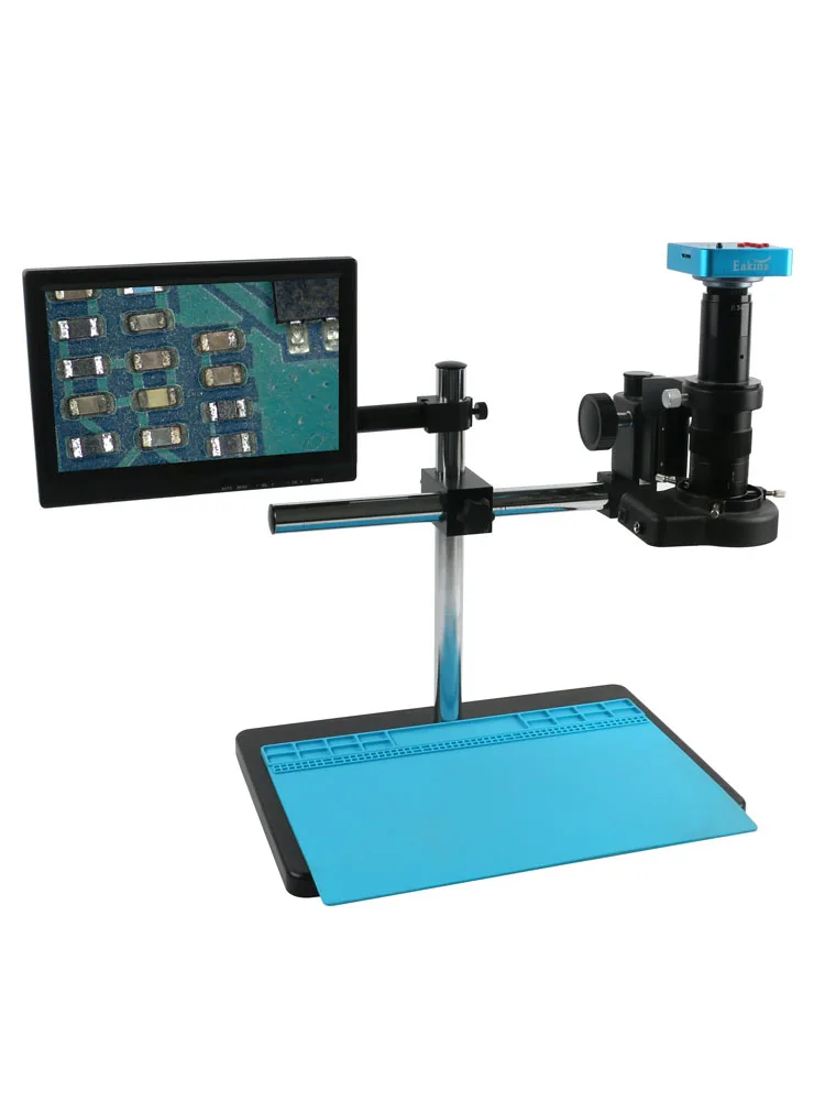 

FHD HDMI USB Digital Industry 1080P 60FPS 2K Video Microscope Camera Set System 180X 300X C MOUNT Lens For Phone PCB Soldering