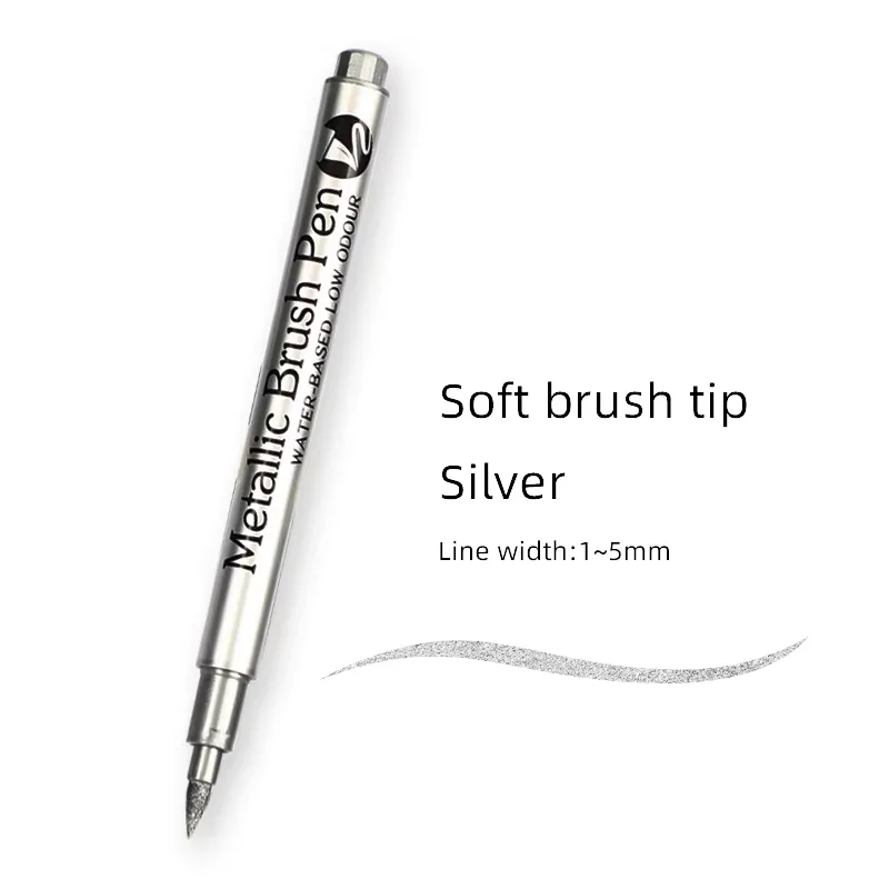 

Металлические маркеры Gold Silver Brush для стекла и керамики