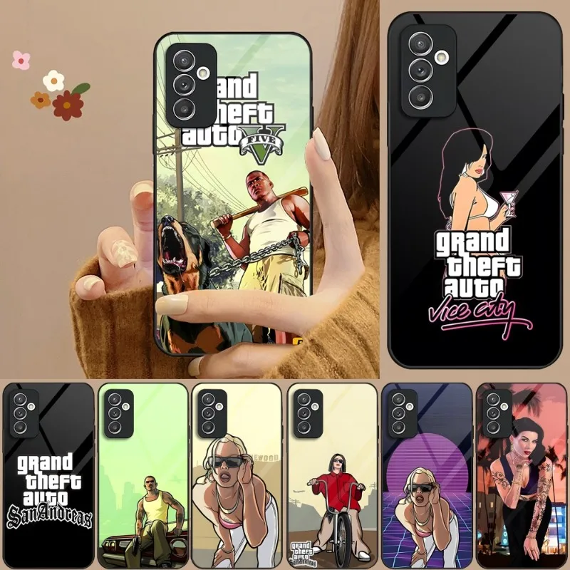 Чехол для телефона Rockstar Gta 5 Grand закаленное стекло Samsung S20 S21 S22 S30 Pro Ultra Plus S7Edge S8 S9 S10E