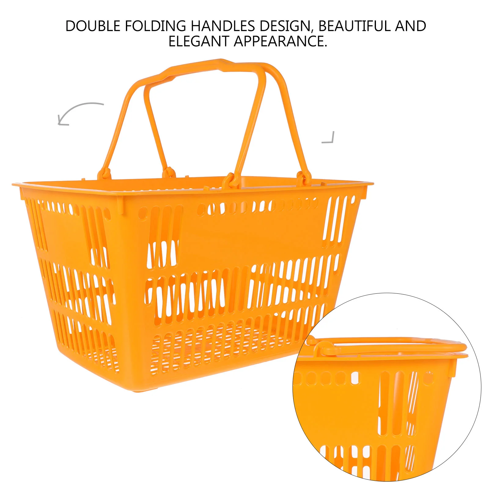 

Basket Shopping Baskets Storage Grocery Handles Plastic Kids Mall Organizing Cart Retail Supermarket Store Sundries Vegetable