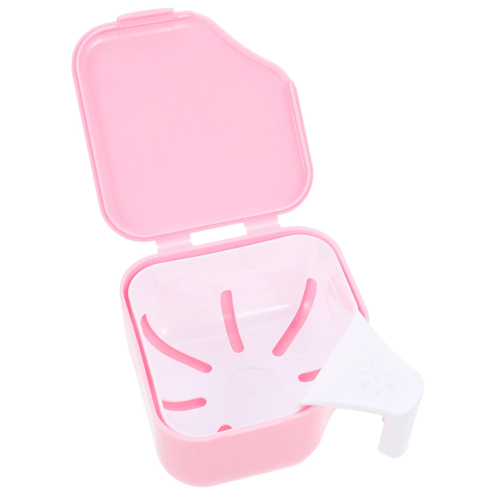 

Denture Case Box Retainer Teeth Holder Bath Container False Mouth Cleanerguard Storage Cup Cleaningportable Artificialfaketravel