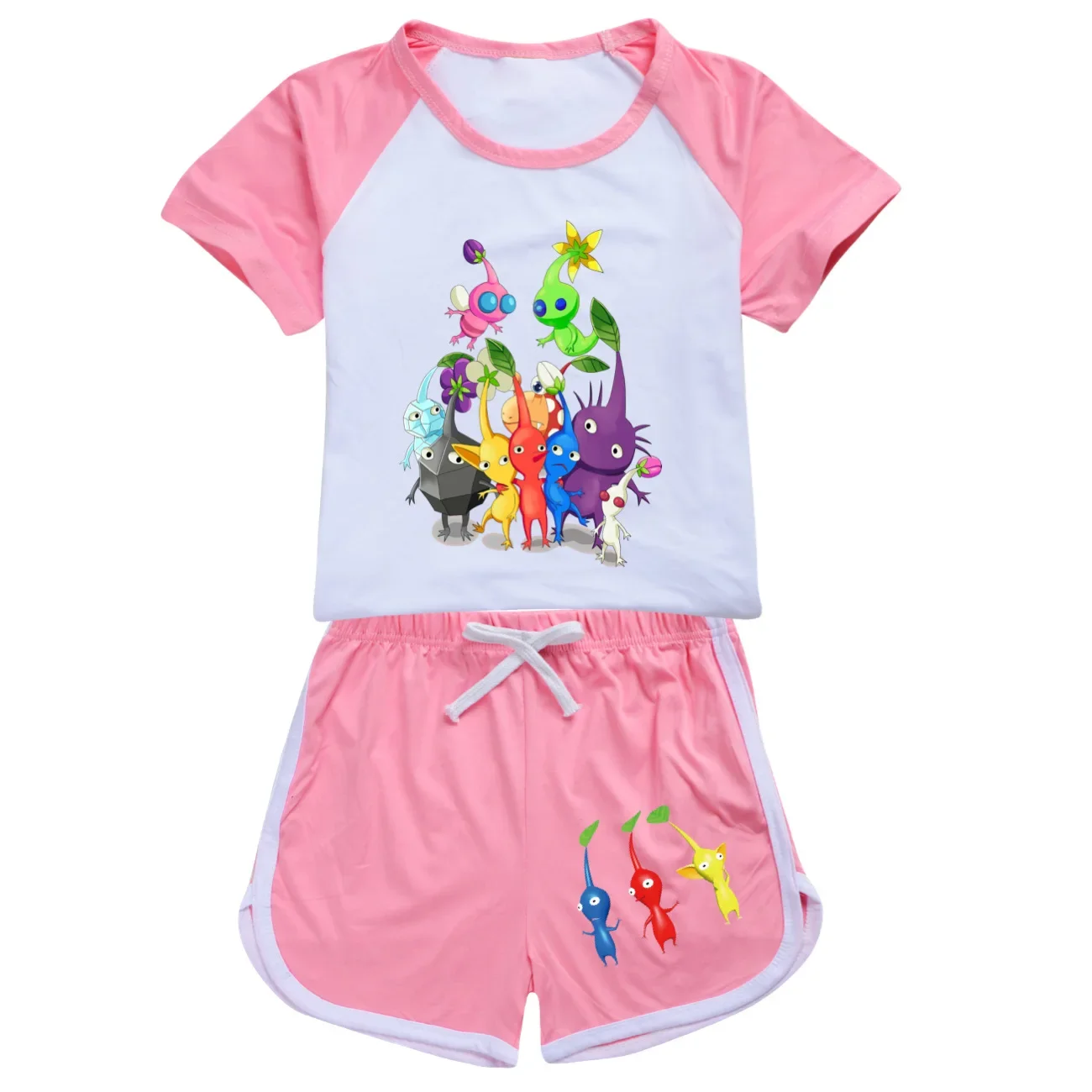 Оригинальная футболка для девочек и мальчиков + шорты костюмы из 2 предметов