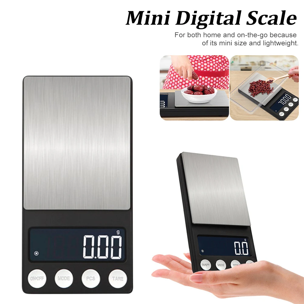 

0.1/0.01g High Precision Digital LCD Display Electronic Scale 200/500/1000g Kitchen Scales Jewelry Food Weight Balance Scales