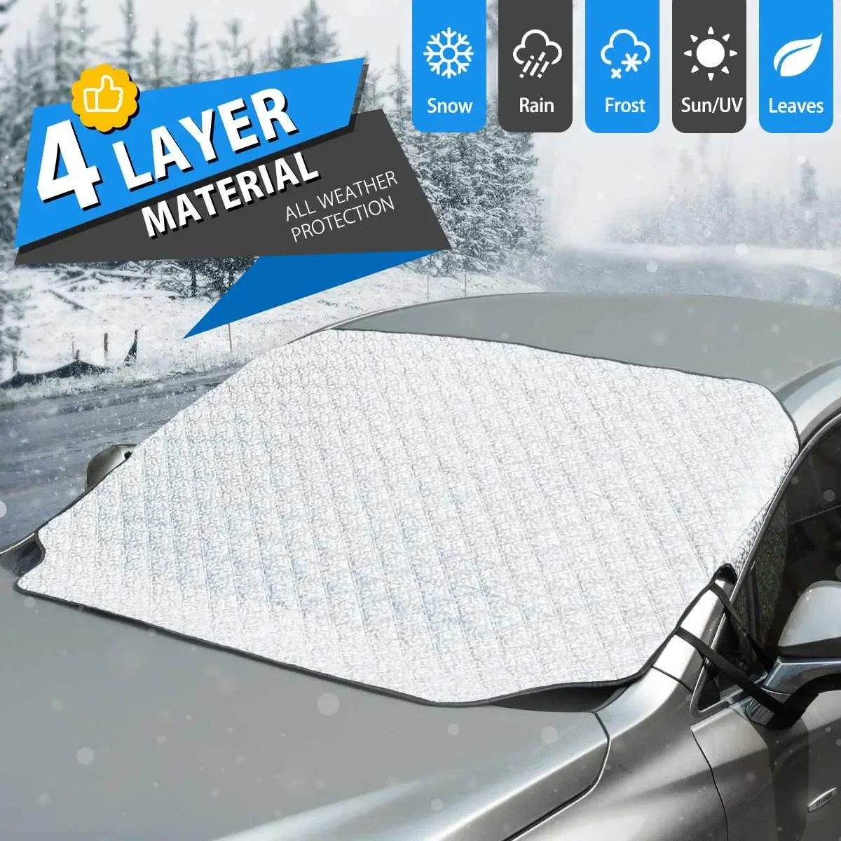 

Windshield Snow Sun Shade Car Sunshade Cover Waterproof Protector Cover Car Front Windscreen Cover For SUV