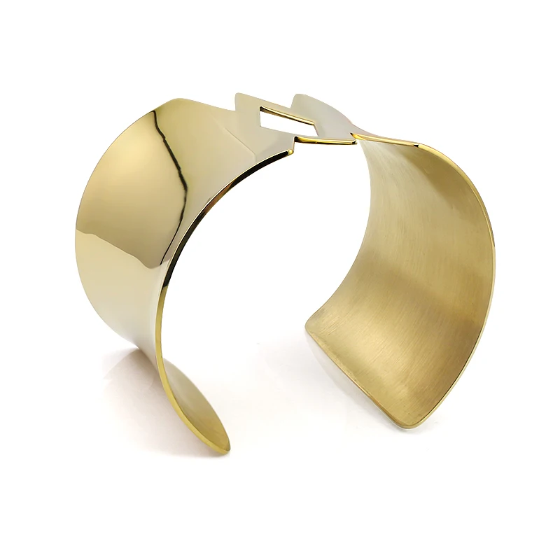 Панк большой толстый манжет золотые украшения шириной 4 6 см любовный браслет