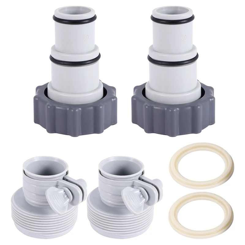 

Replacement Hose Drain Plug Connector Adapter A W/Collar&B Kit Pool Drain Adapter,Converts 1.25 To 1.5 Inch Pool Hose