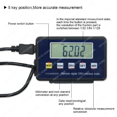 Цифровые линейные весы с магнитным дистанционным цифровым считыванием 600 мм 0 01 и