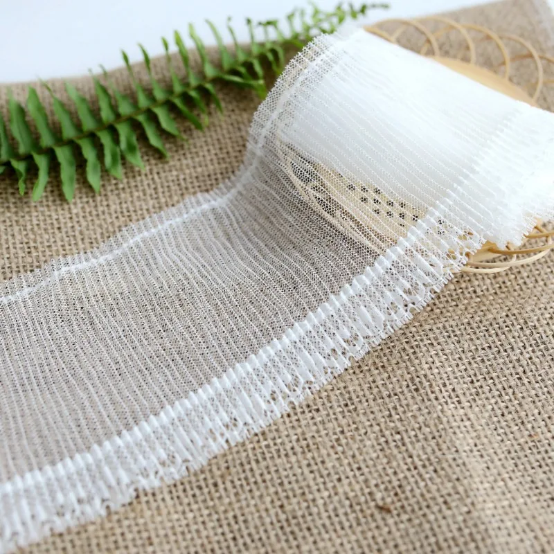 Африканская кружевная ткань 2024 высокое качество 1 ярд плиссированные