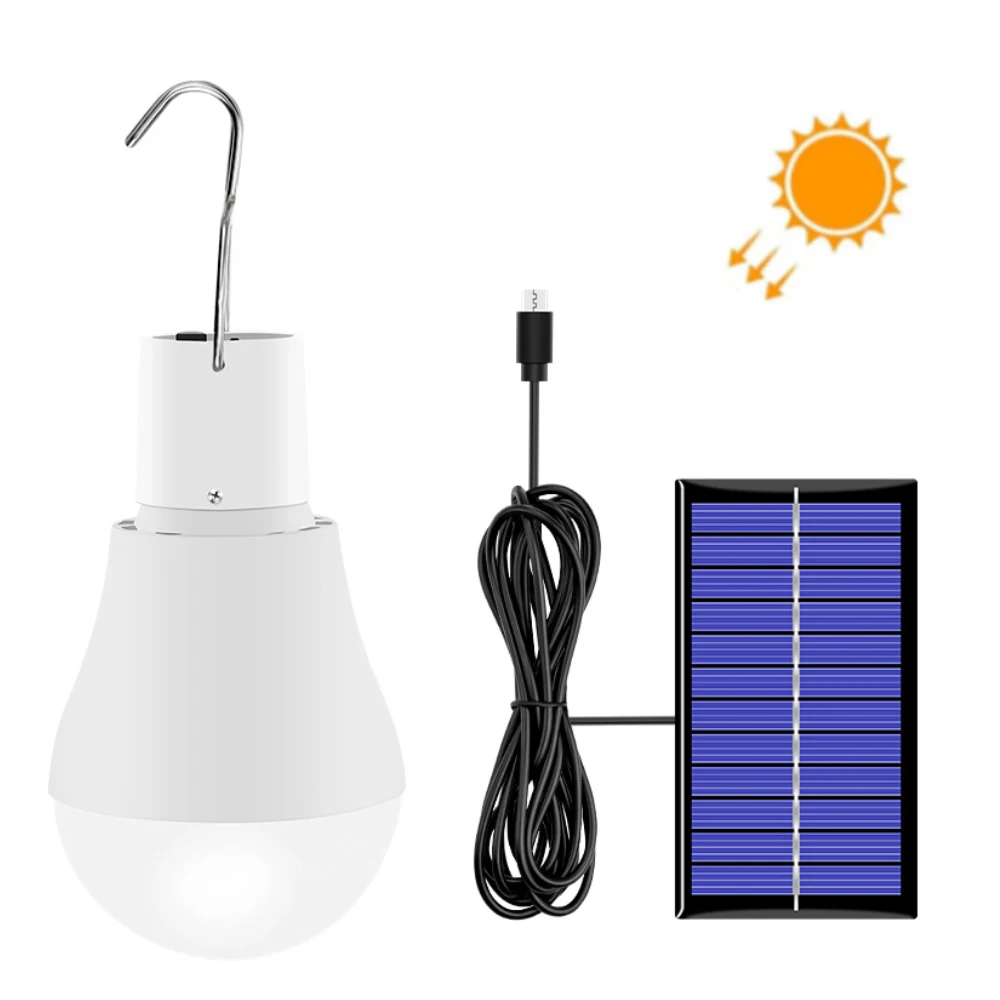 

Solar Light Bulb Outdoor Waterproof With Hook Solar Lamp Garden Courtyard LED Emergency Energy Saving Light Bulb LED Night Light