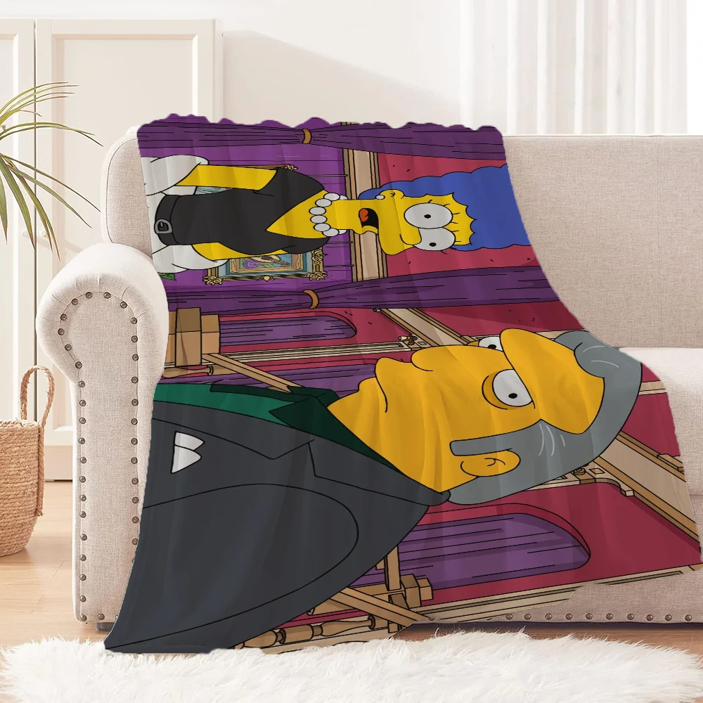 Роскошное Фланелевое Одеяло С Узором S-Simpsons Мягкое Постельное Белье