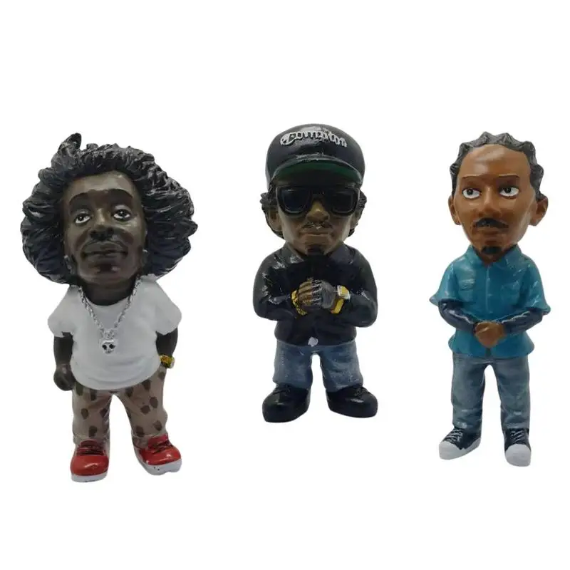 

Mini Hiphop Legend Statue Resin Ornaments Multi-scene Home Decor Accessories For Indoor Decor Bookshelf Desktop
