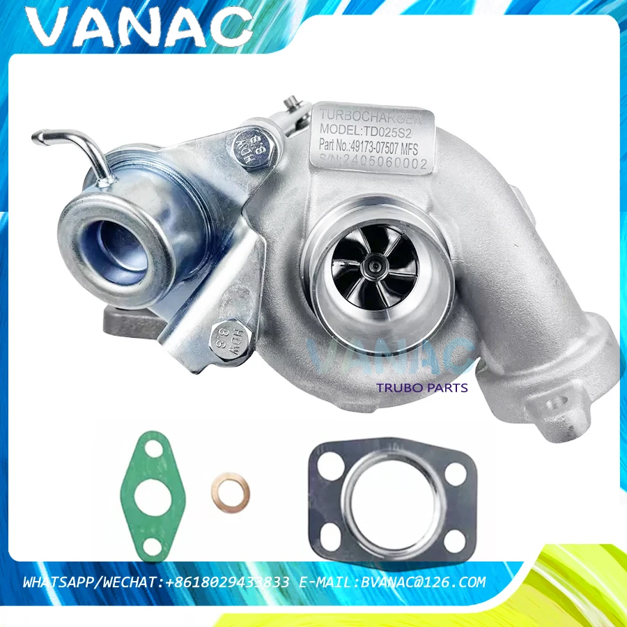 Для турбокомпрессора TD025 Peugeot 307 308 1 6 HDI 90 л.с. 9657530580 9662371080 9682881780 9682881380 49173-07502