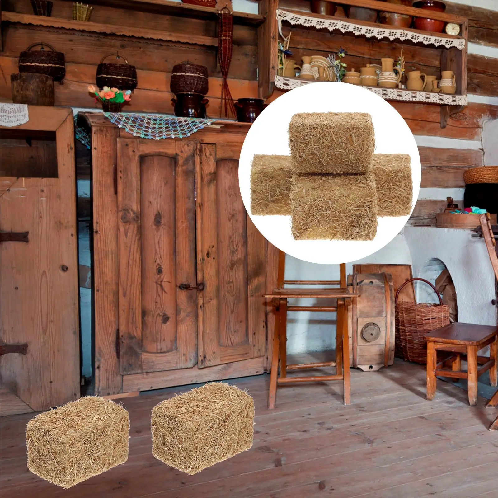 4 шт. мини-сено уличные украшения деревенская миниатюрная ферма стог сена