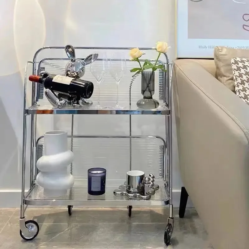 Прозрачная стеклянная тележка для столовой автомобиля домашняя кухня бар