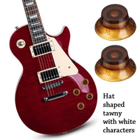 with gold numbers bass tuning switch electric guitar speed control tone volume knobs hat shape knob for les paul lp