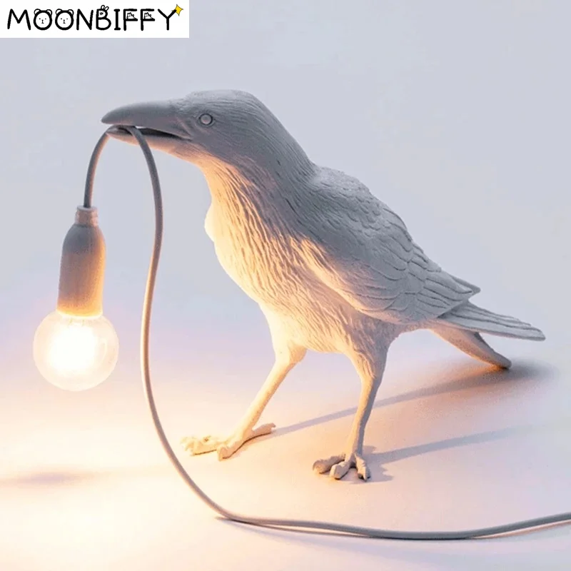 

Resin Lucky Bird Crow Wall Lamp Table Lamp Night Light Bedroom Bedside Living Room Wall Lamp Home Decoration