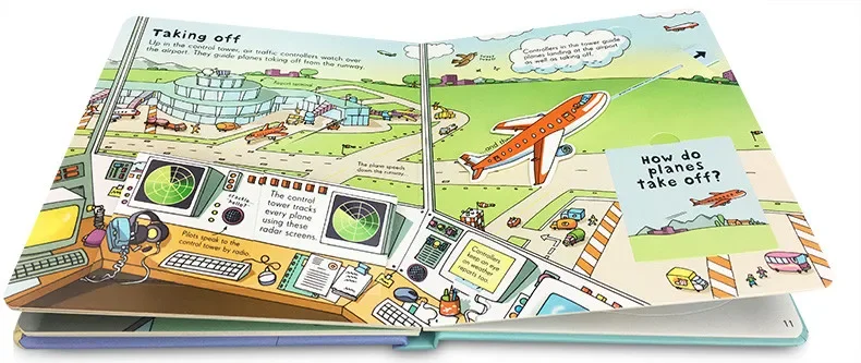 Usborne Look Inside An Airport книги в возрасте 3 4 5 6 лет английские научно-популярные