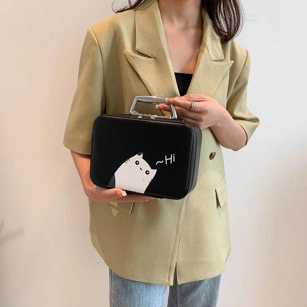 

Женская косметичка из ПУ кожи, с мультяшным котом