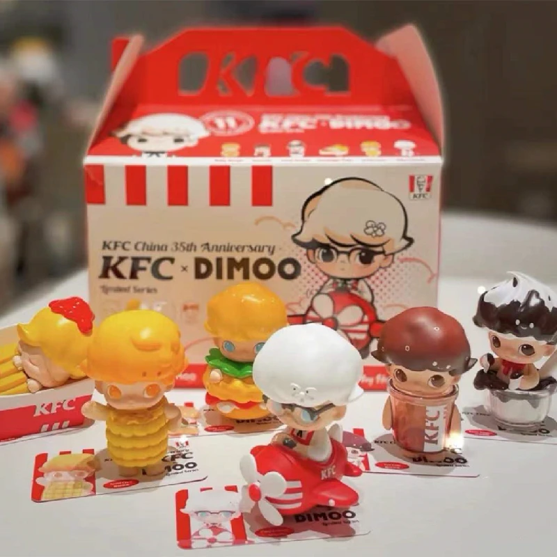 Оригинальная модель POP MART DIMOO KFC Коллекционная серия фотоигрушки подтверждения