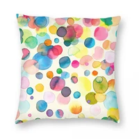 1pc high quality 4545cm polyester pillow case color drops throw pillow decoration for home