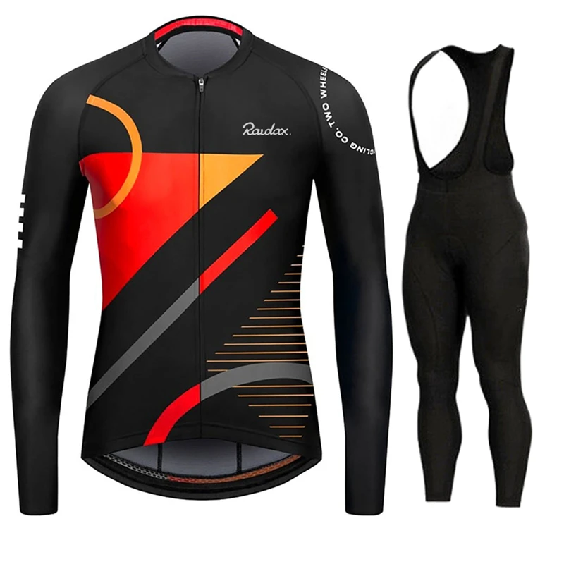 

2023 дышащий мужской велосипедный комплект Raudax с длинным рукавом, одежда для горного велосипеда, осенняя велосипедная одежда, трикотажные изделия, одежда для велоспорта