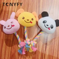 cute pet plush toy cartoon rabbit dogs chew toy molar cotton rope cleaning teeth cat toy pet supplies