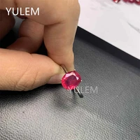 sale new ruby ring for women jewelry natural gem real 925 silver rose gold plated birthday party engagement gift birthstone