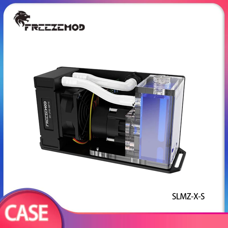 Фото FREEZEMOD 7.2W Насос/радиатор толщиной 27 мм и интегрированный водяной бак, 2.8 метра, расход 420 л/ч, 60 мм вентилятор, 12-24В / SLMZ-X-S №1
